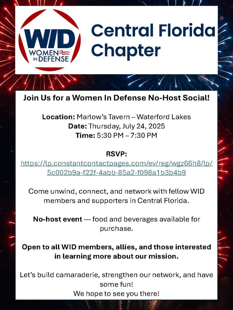 Join us for a WID No-Host Social, Thursday July 24, 2025 from 5:30-7:30 pm.